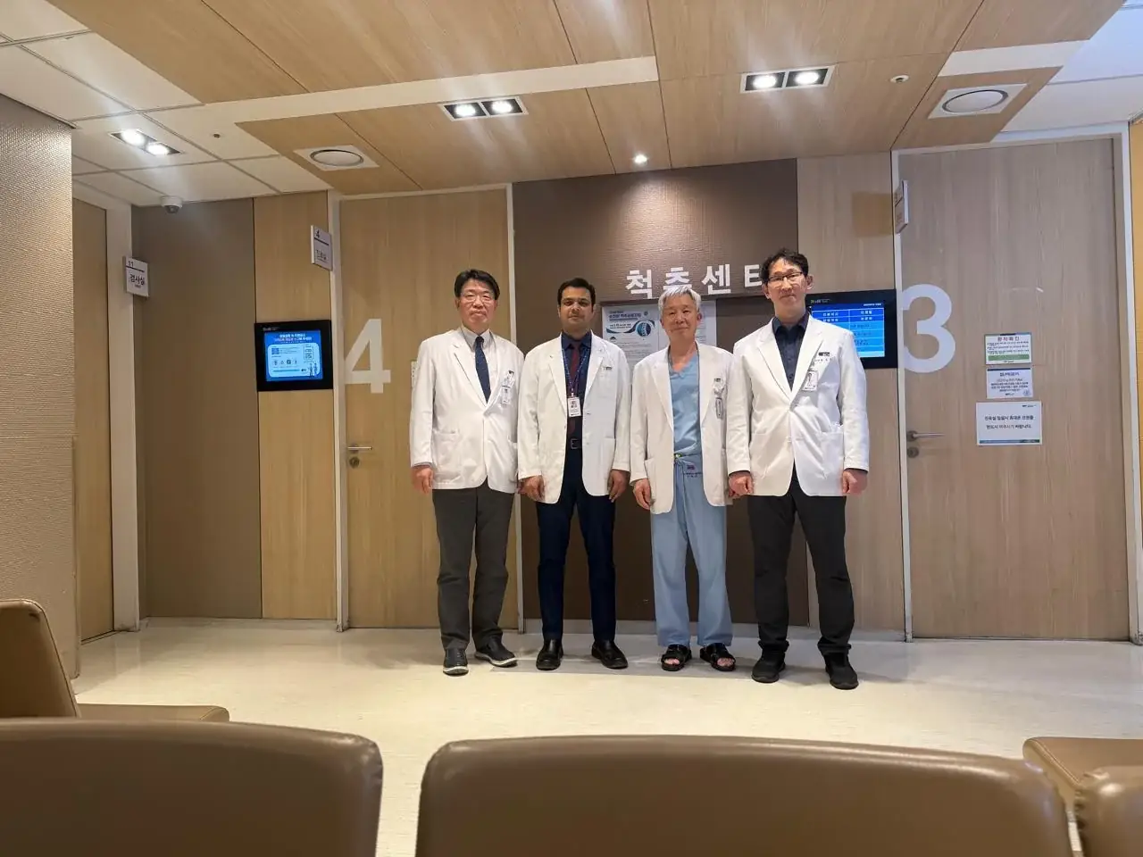 Dr Najmul Hasan with medical colleagues during international training